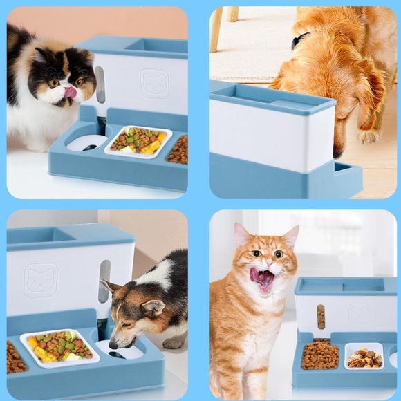 Gravity Dog Feeder and Cat Feeder Set, 3.8L Gravity Food and Water Dispenser Set - Picture 5 of 5